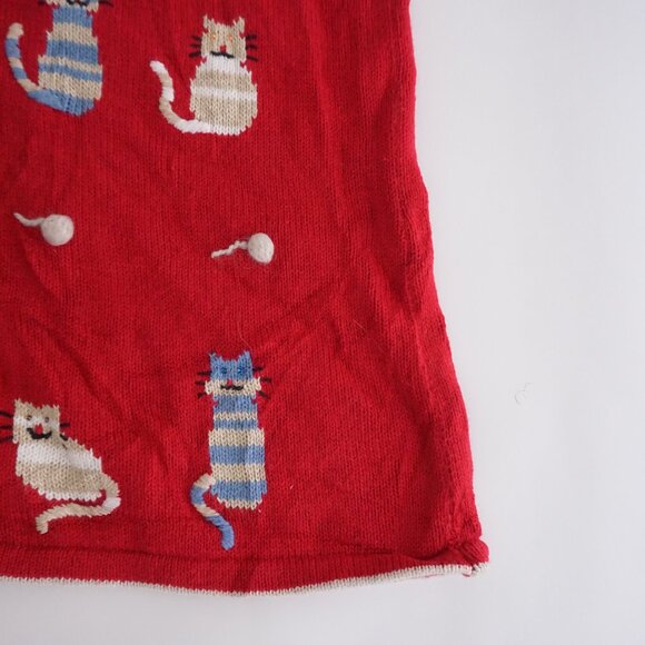 Vintage CJ Banks Hand-Embroidered Cat Button Cardigan Whimsical Kitschcore 3X - Picture 3 of 11